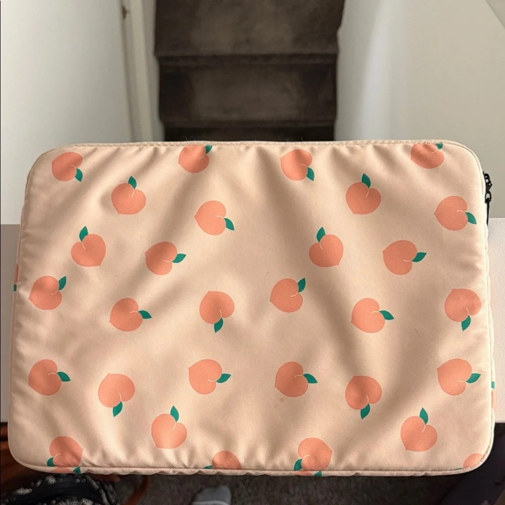 Peach Print Laptop Sleeve